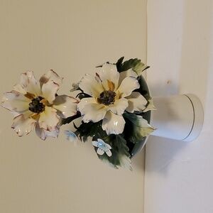 Vintage Capodimonte Flowers on a Vase